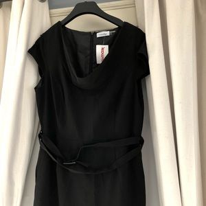 Calvin Klein Black, cap sleeved, cowl neck, 14